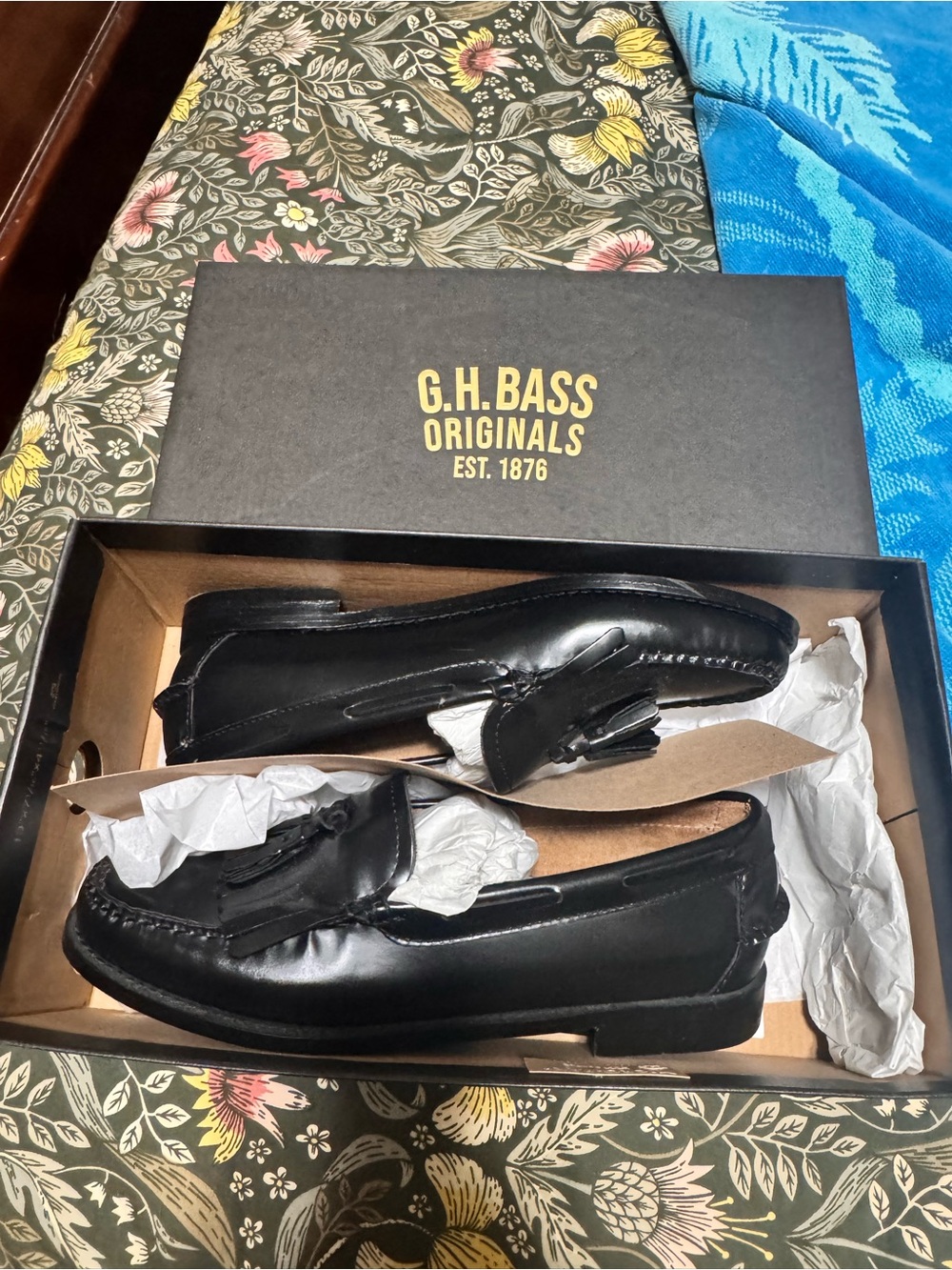 G.H. Bass & Co. Black Leather Tassel Loafers